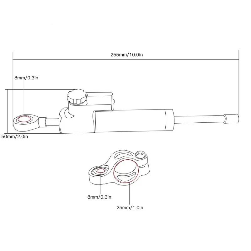 For Honda CB900F Hornet CB919  - Steering Damper Stabilizer Kit Cnc recension och pris