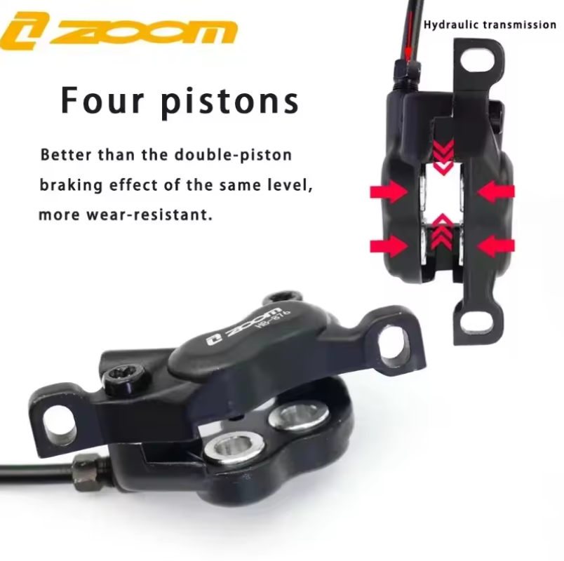 ZOOM HB-876E E-Bike 4-Piston H - Zoom Hydraulic Brake 4 Piston E-Scooter recension och pris