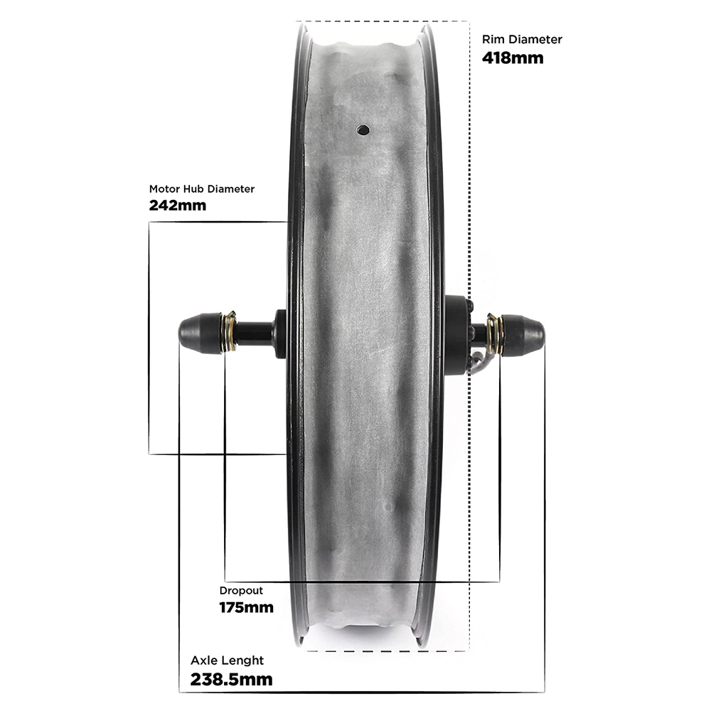 High Power 20 Inch Brushless G - 60V 5000W Brushless Hub Motor recension och pris
